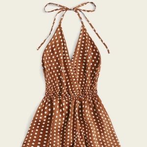 SHEIN Plus Polka Dot Romper